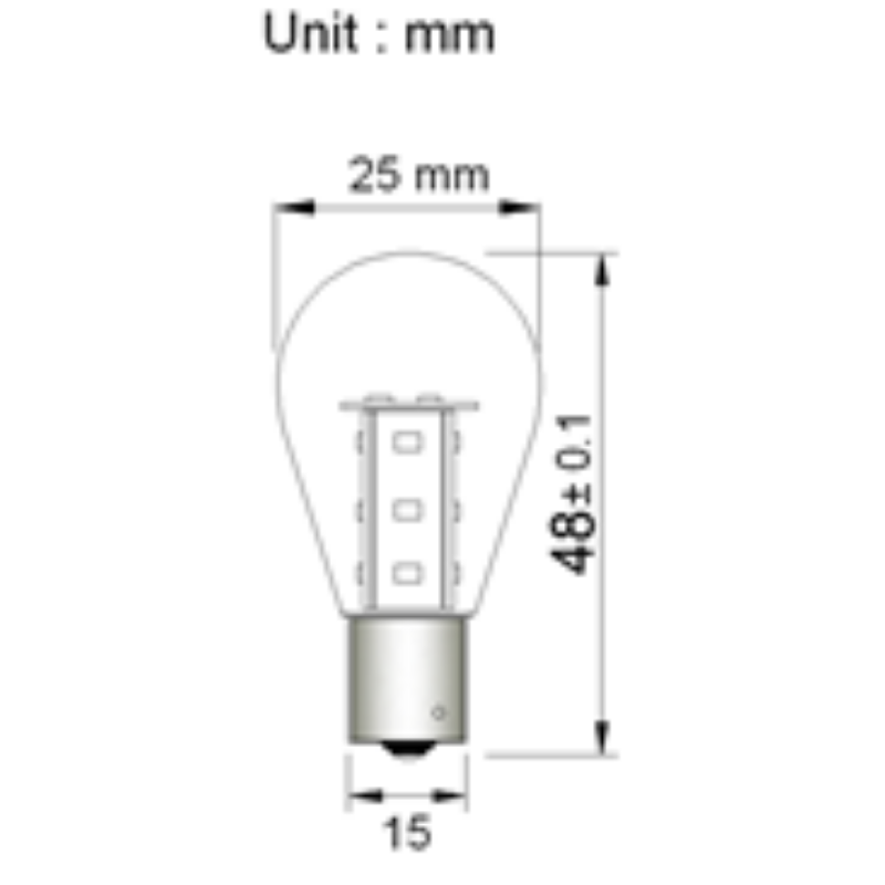 BA15s 12V/24V 1.5W