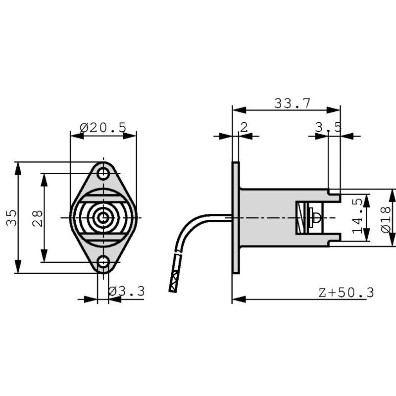 Lampsockel R7s Metall