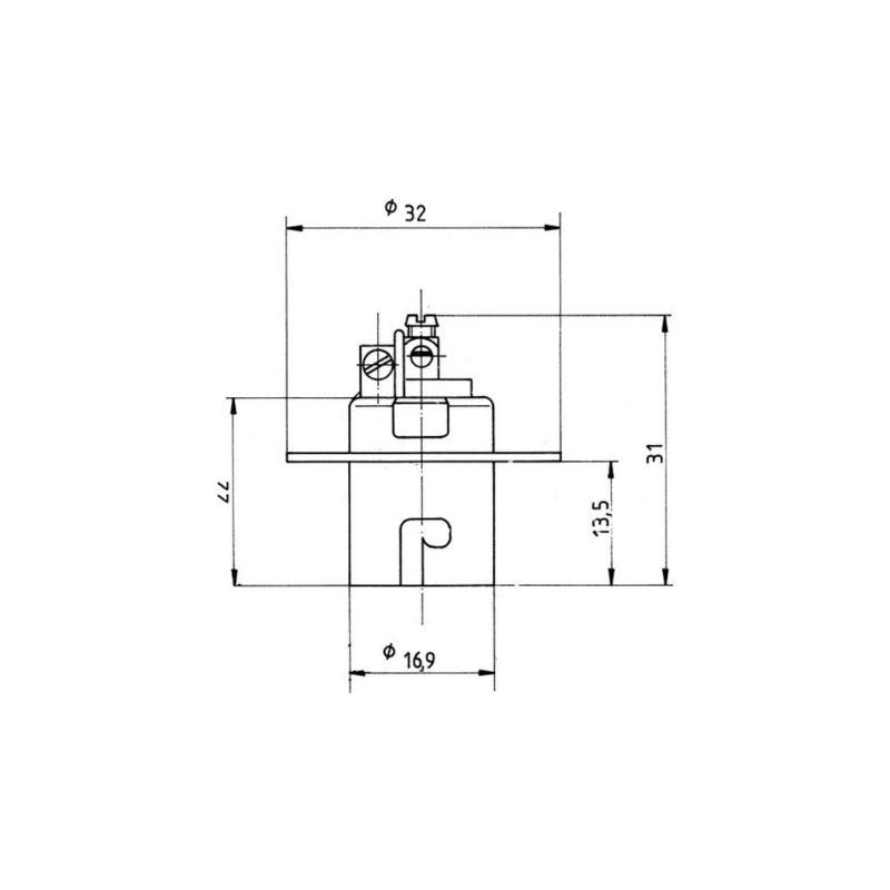Lampsockel BA15s metall