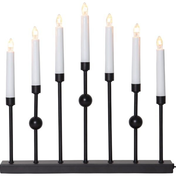 Ljusstake Gustavo Svart