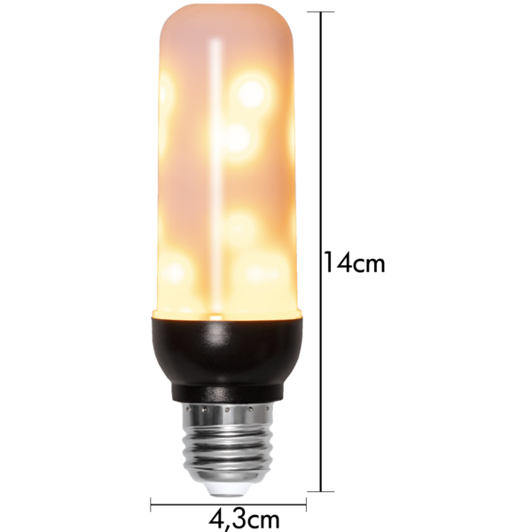 Star Trading - LED-lampa E27 T40 Flame - 3w - 1600K