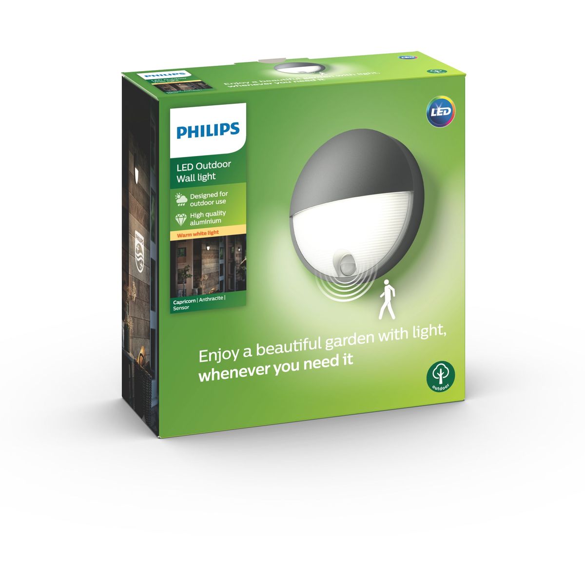 Philips - Capricorn IR wall lantern anthracite 1x6