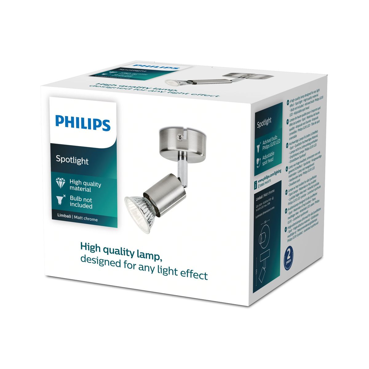 Philips - limbali single spot nickel 1x50W 230V