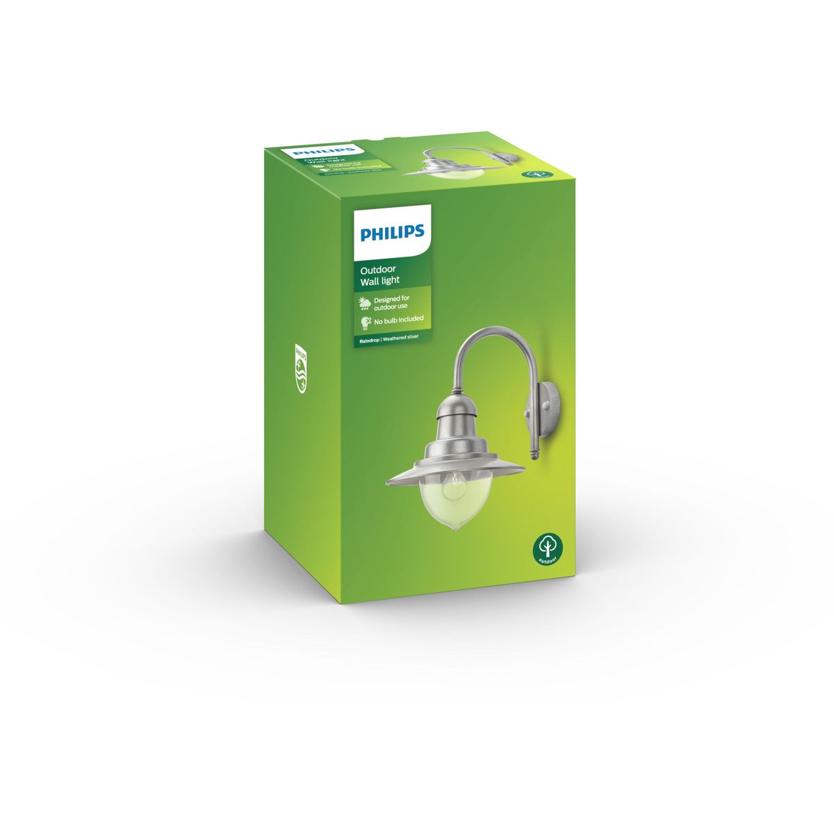 Philips - Raindrop wall lantern iron 1x60W 230V