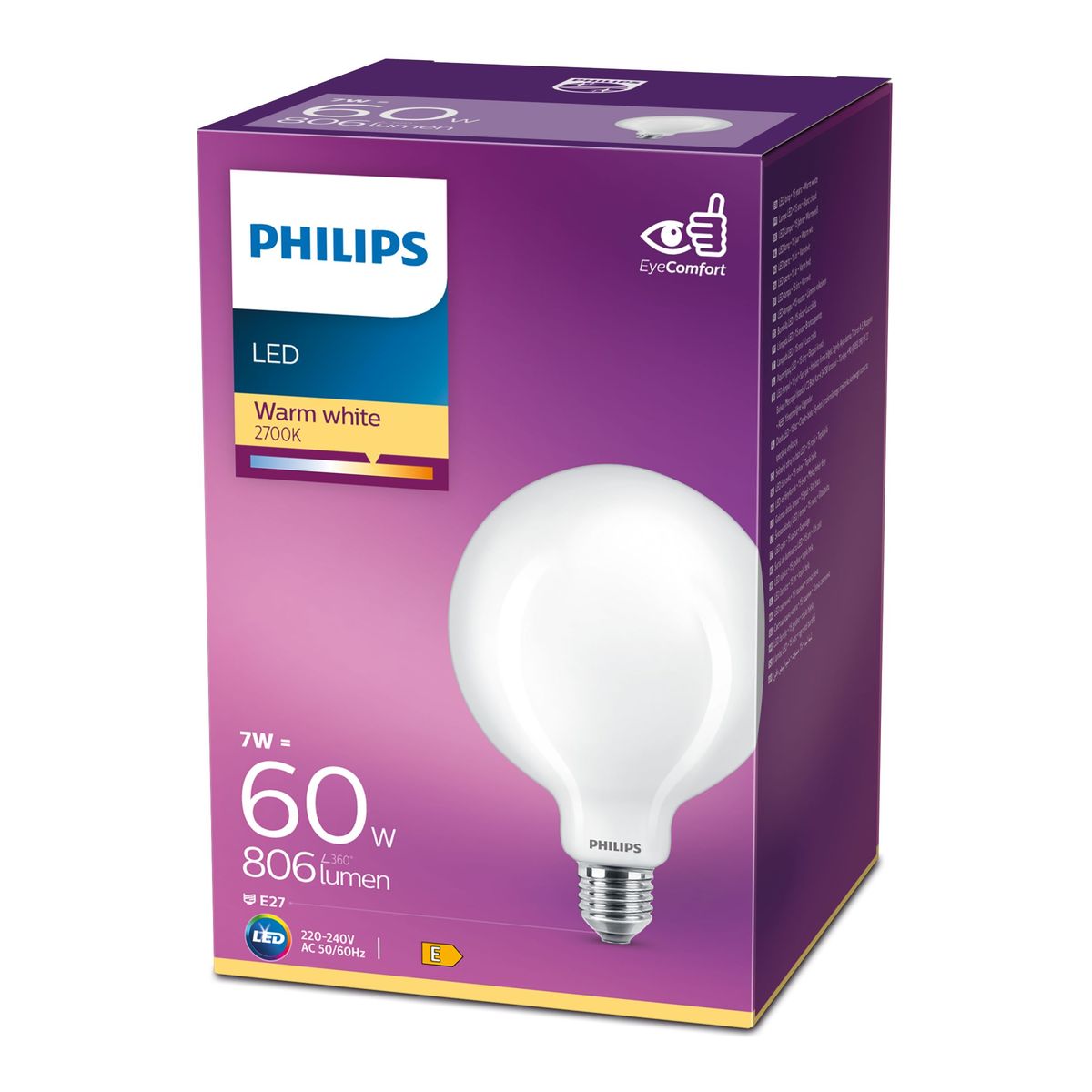 Philips - LED classic 60W E27 WW G120 FR ND SRT4