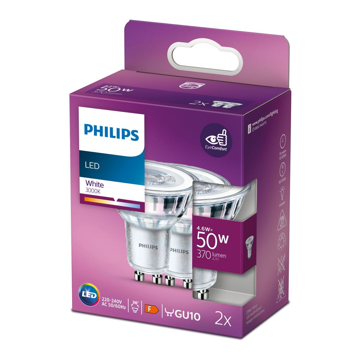 Philips - LEDClassic 50W GU10 WH 36D RF ND 2SRT6