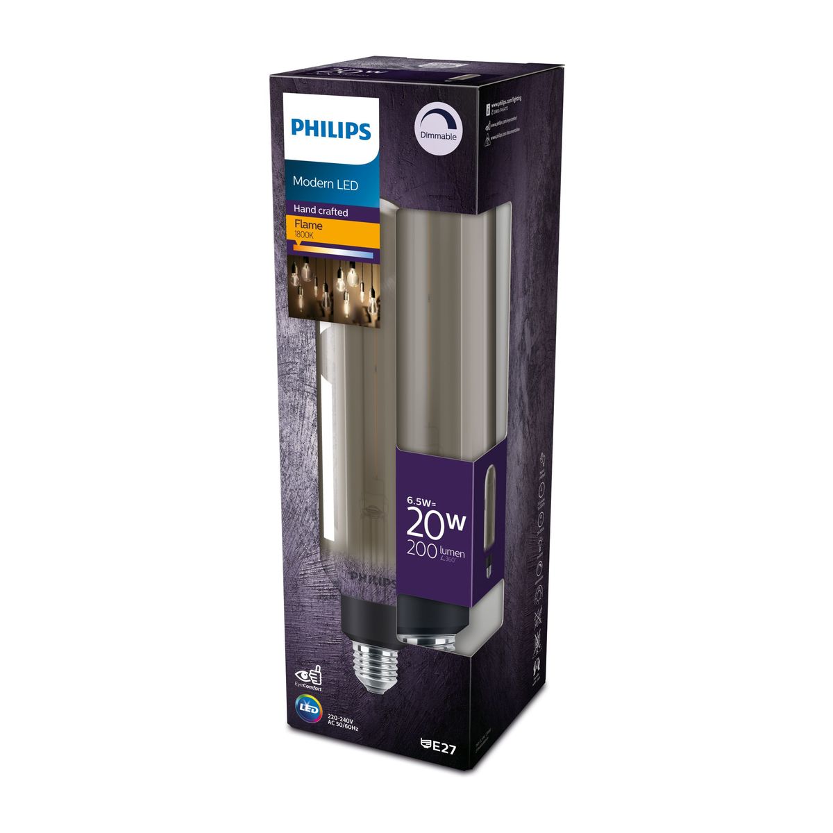 Philips - LED giant 20W E27 T65 1800K smoky D