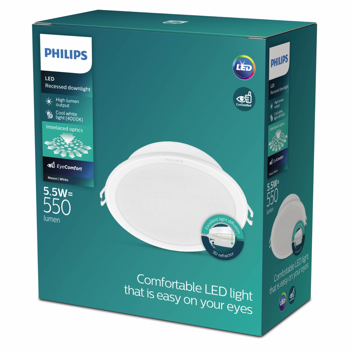 Philips - 59444 MESON 080 5.5W 40K WH recessed