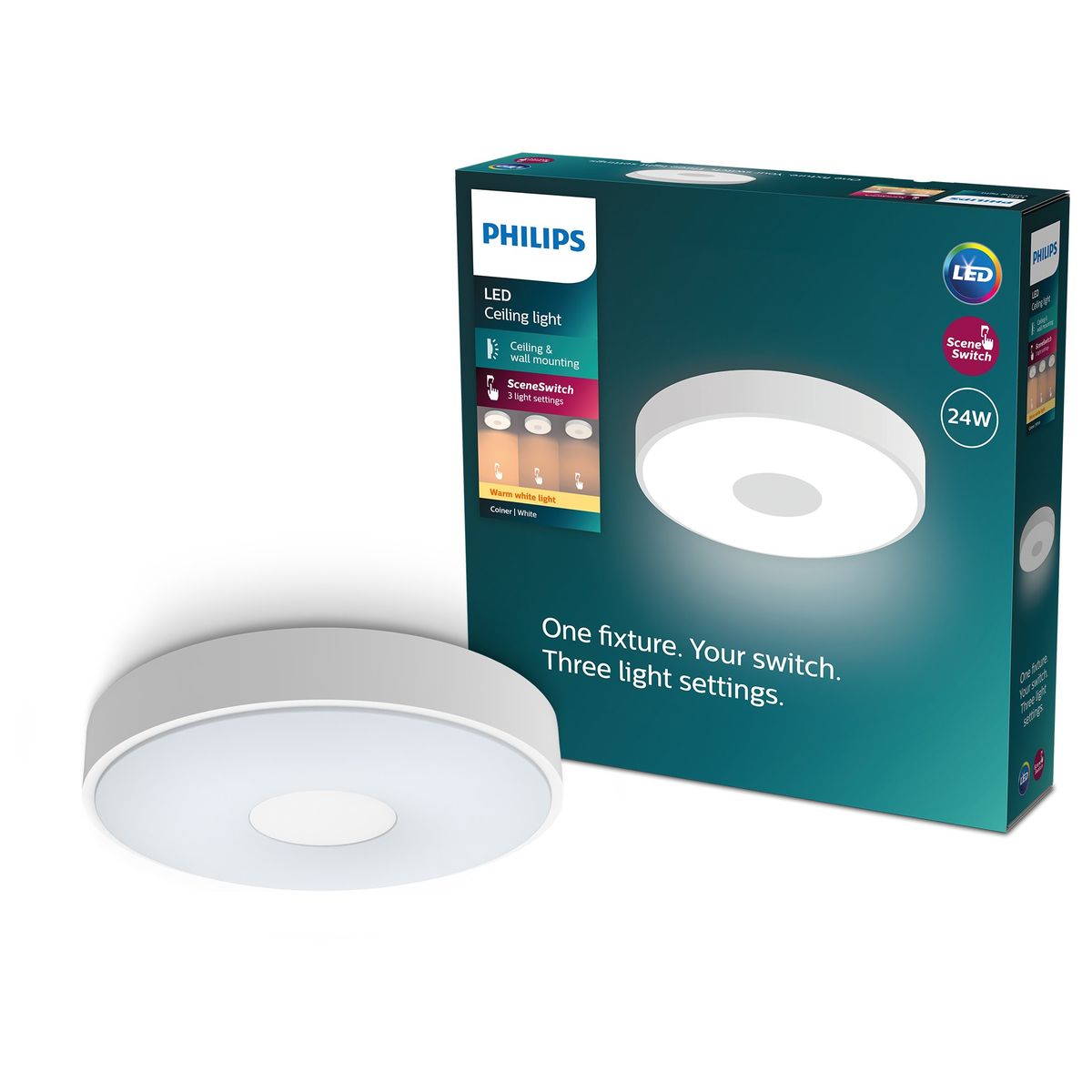 Philips - Coiner ceiling SS RD 24W 27K W