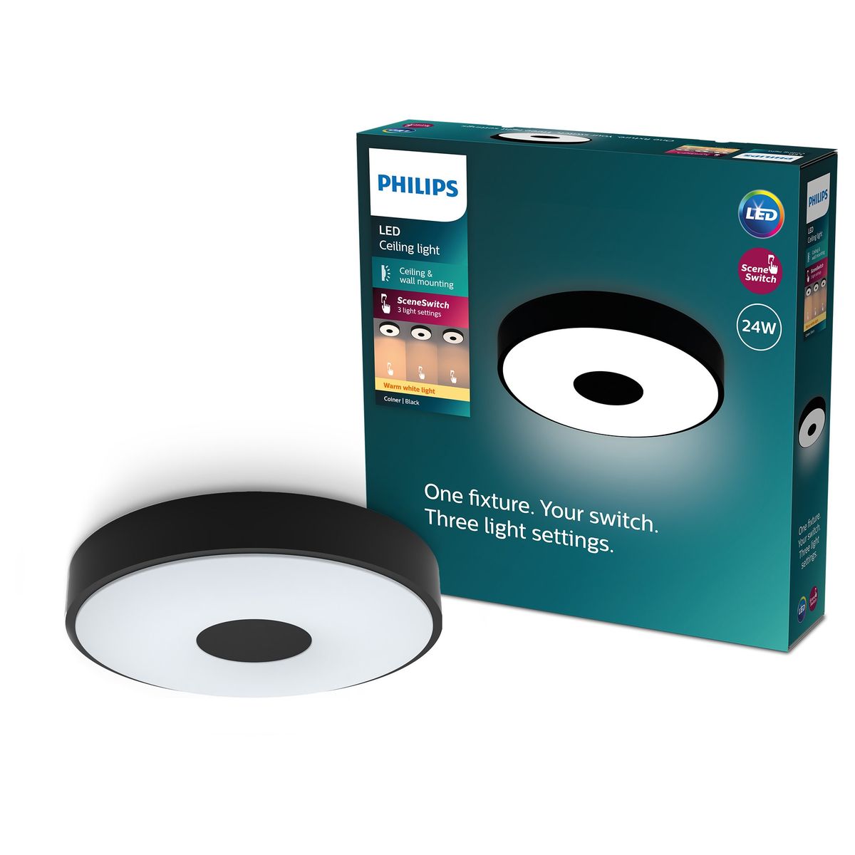 Philips - Coiner ceiling SS RD 24W 27K B