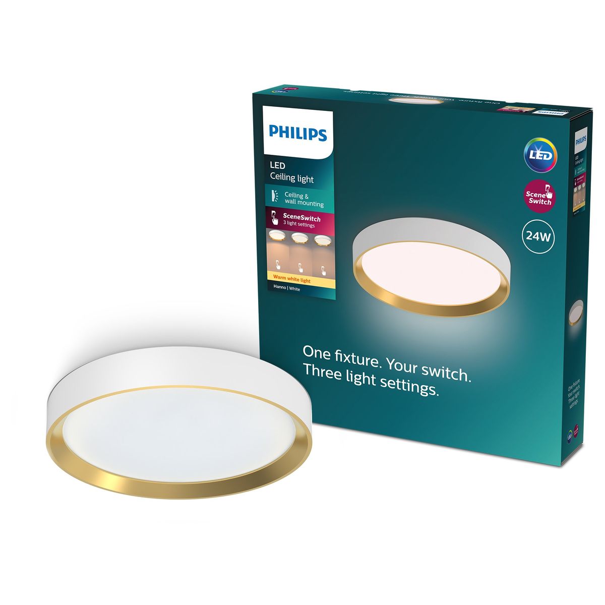 Philips - Hanno ceiling SS RD 24W 27K W_G