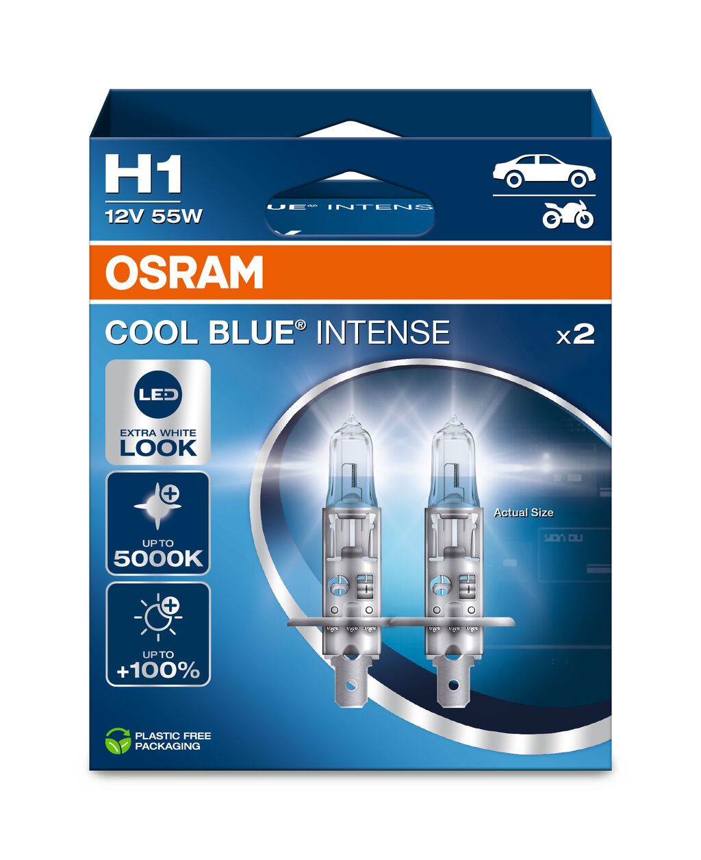 OSRAM - H1 Halogenstrålkastarlampa - Duo box - 2-PACK