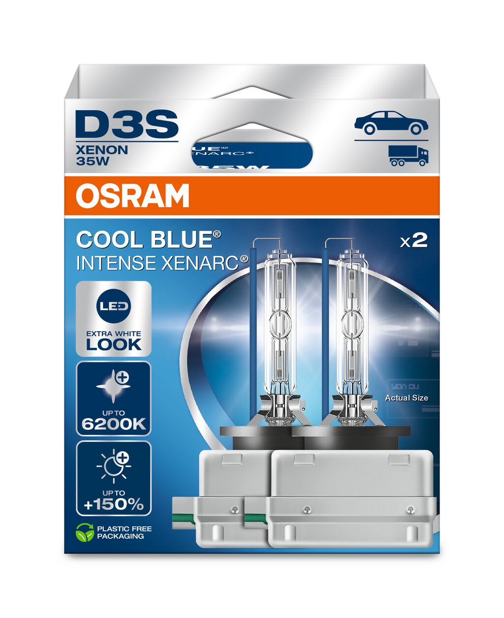 OSRAM XENARC COOL BLUE INTENSE - D3S HID strålkastarlampa - 2-PACK