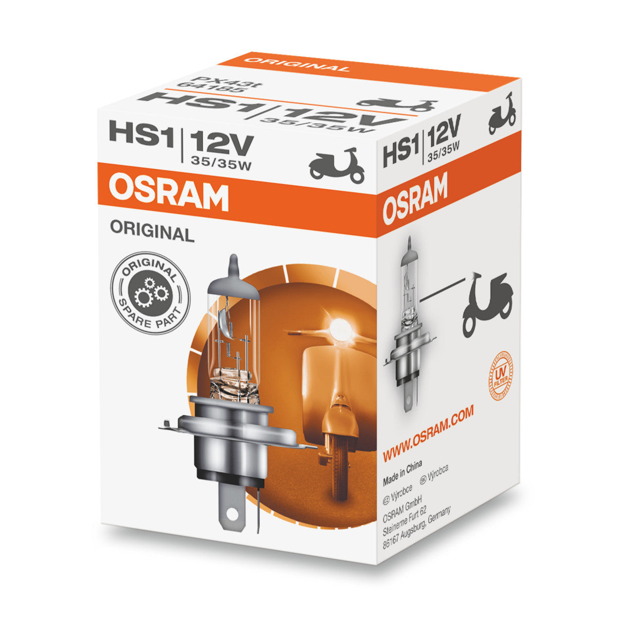 OSRAM ORIGINAL LINE - HS1 - 12 V - 3535 W - Halogenstrålkastarlampa - Folding Box