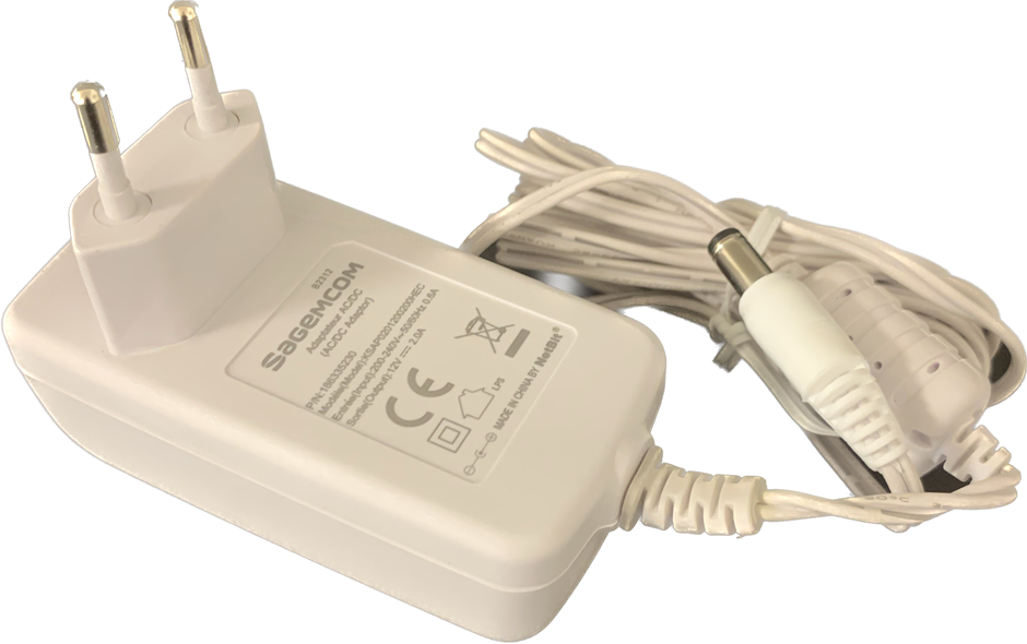 Transformator från 230V AC till 12V DC 24W - vit