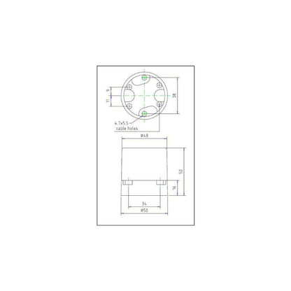 Lampsockel E27 50mm Keramik Vit