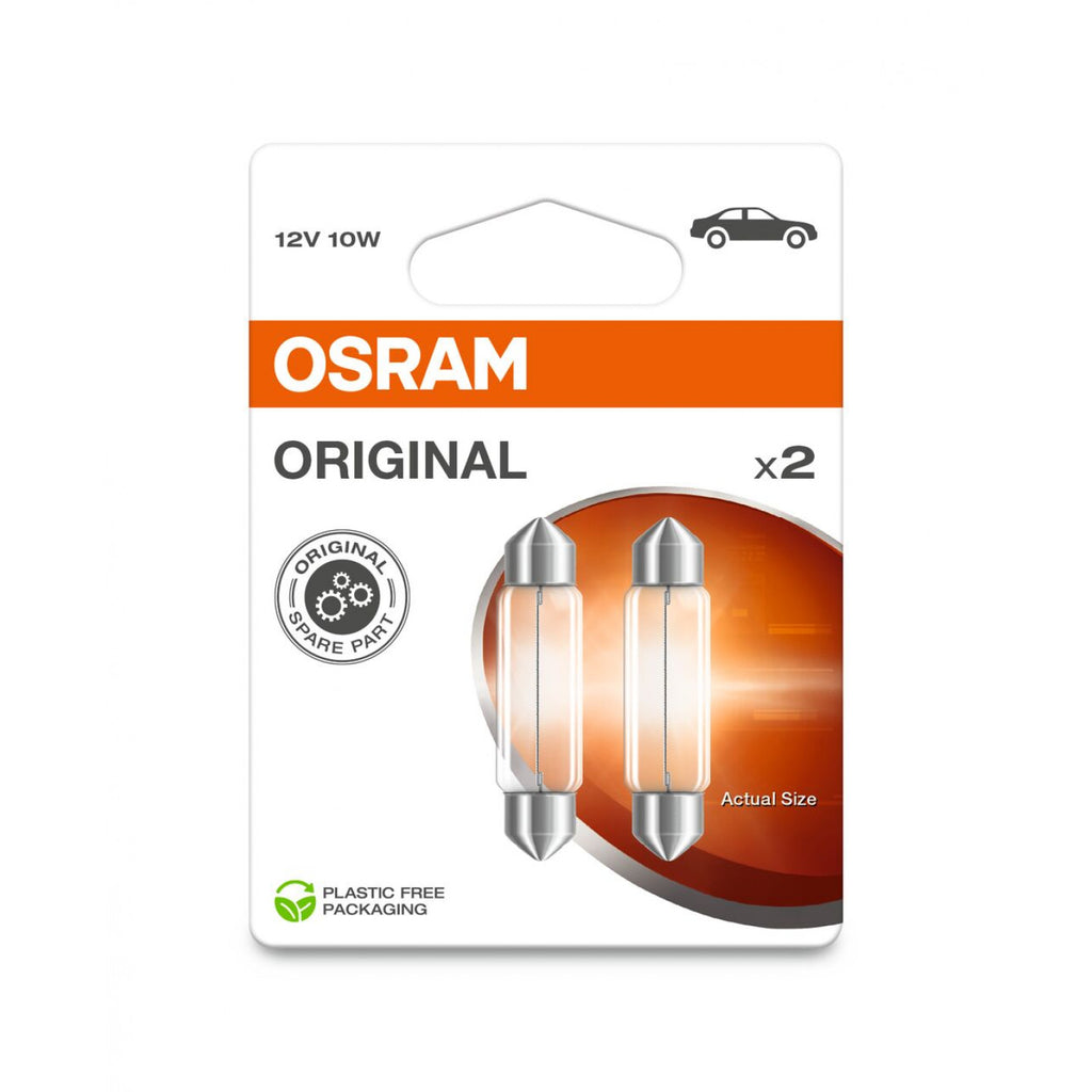 OSRAM ORIGINAL FESTOON - 10W - 12V - Extraljuslampa - 2 pack