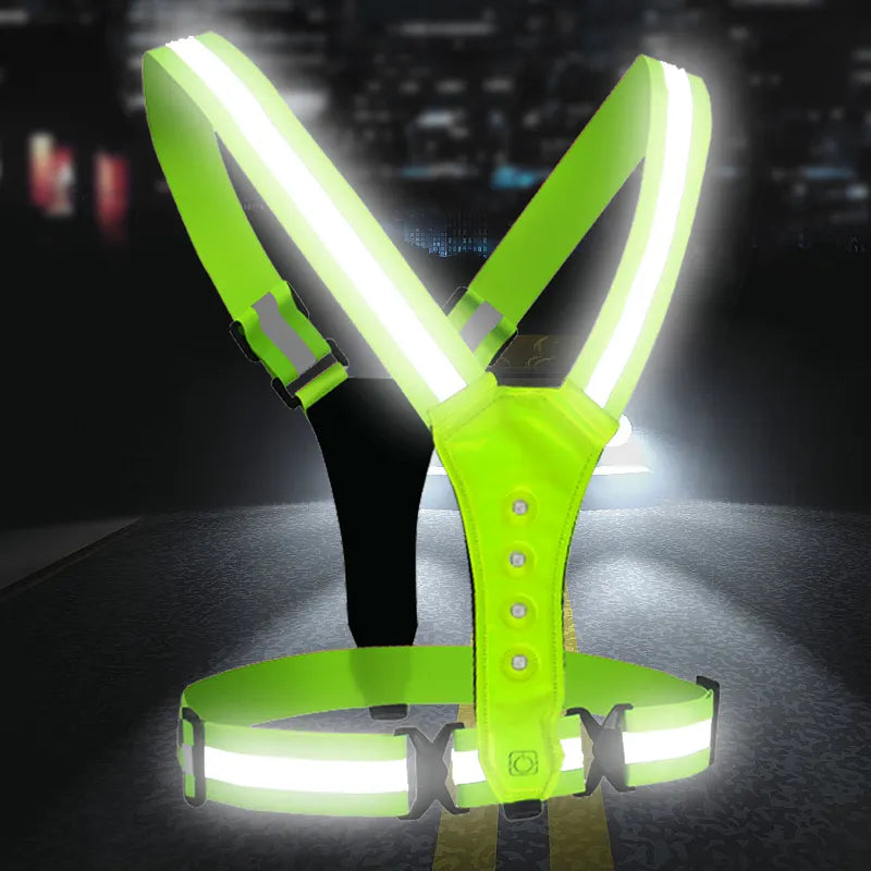 LED Reflexväst - SportGlo White & Red