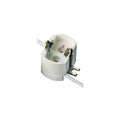Lampsockel G12 4A 750V Keramisk Vit