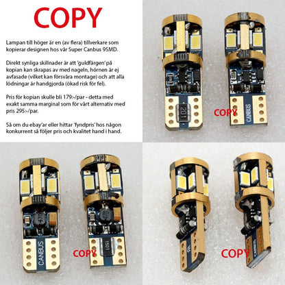 T10|W5W Super Canbus 9SMD - 6000