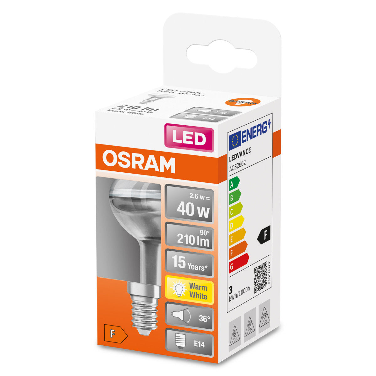 OSRAM LED-LAMPA REFLEKTOR MATT (40) E14 36GR