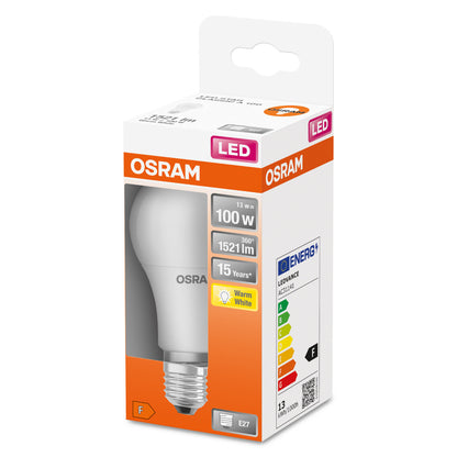 OSRAM LED-LAMPA RUND MATT (100) E27 VARMVIT