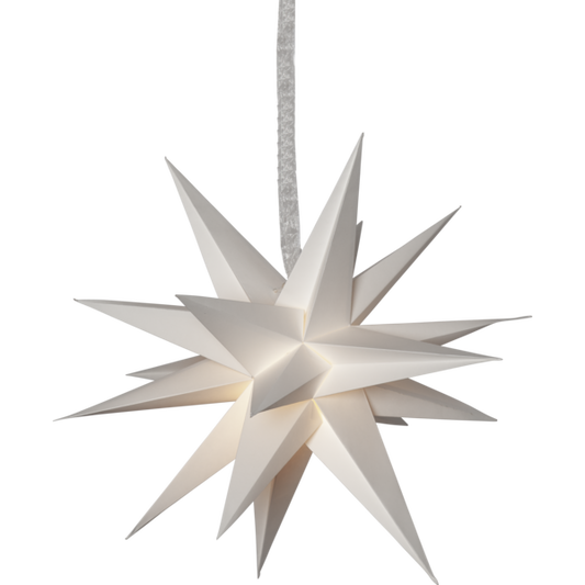 Pappersstjärna December Vit