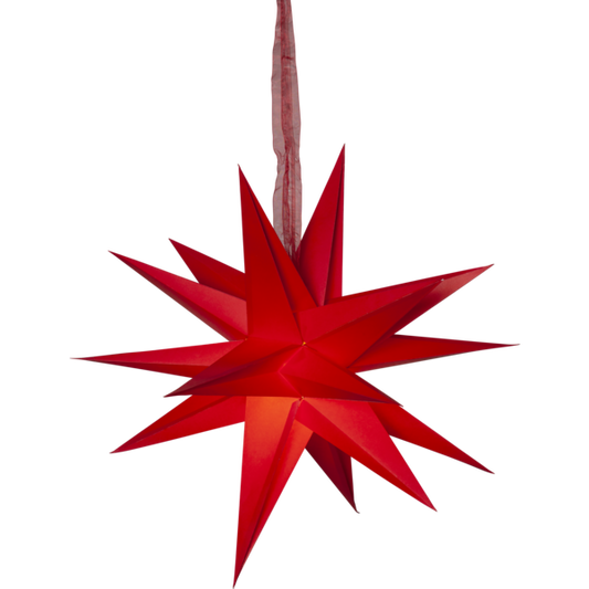 Pappersstjärna December Röd