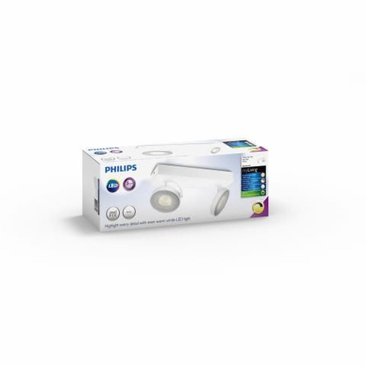 Philips - CLOCKWORK bar/tube white 2x4.5W SELV 2700K