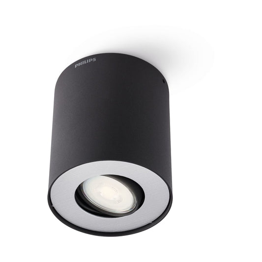 Philips - PILLAR single spot black 1x20W 230V
