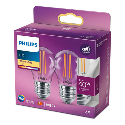 Philips - LED classic 40W P45 E27 WW CL ND 2SRT6