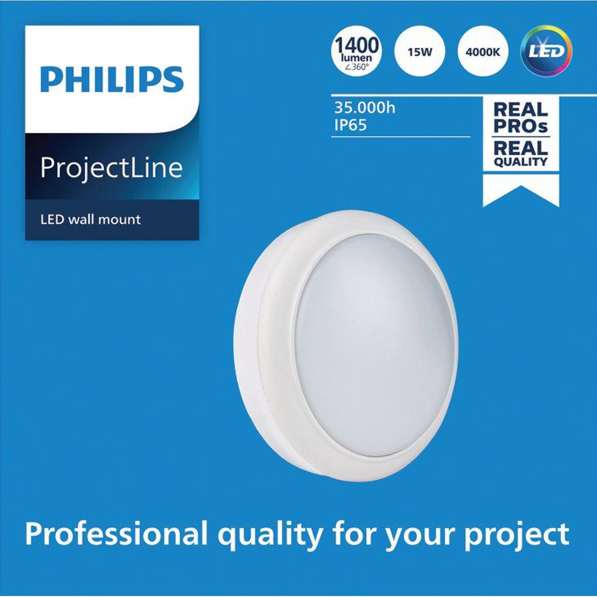 Philips - Projectline Wall mount rnd 1400lm 4000K