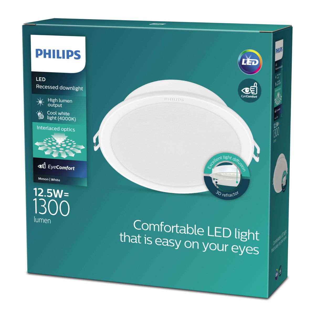 Philips - 59464 MESON 125 12.5W 40K WH recessed