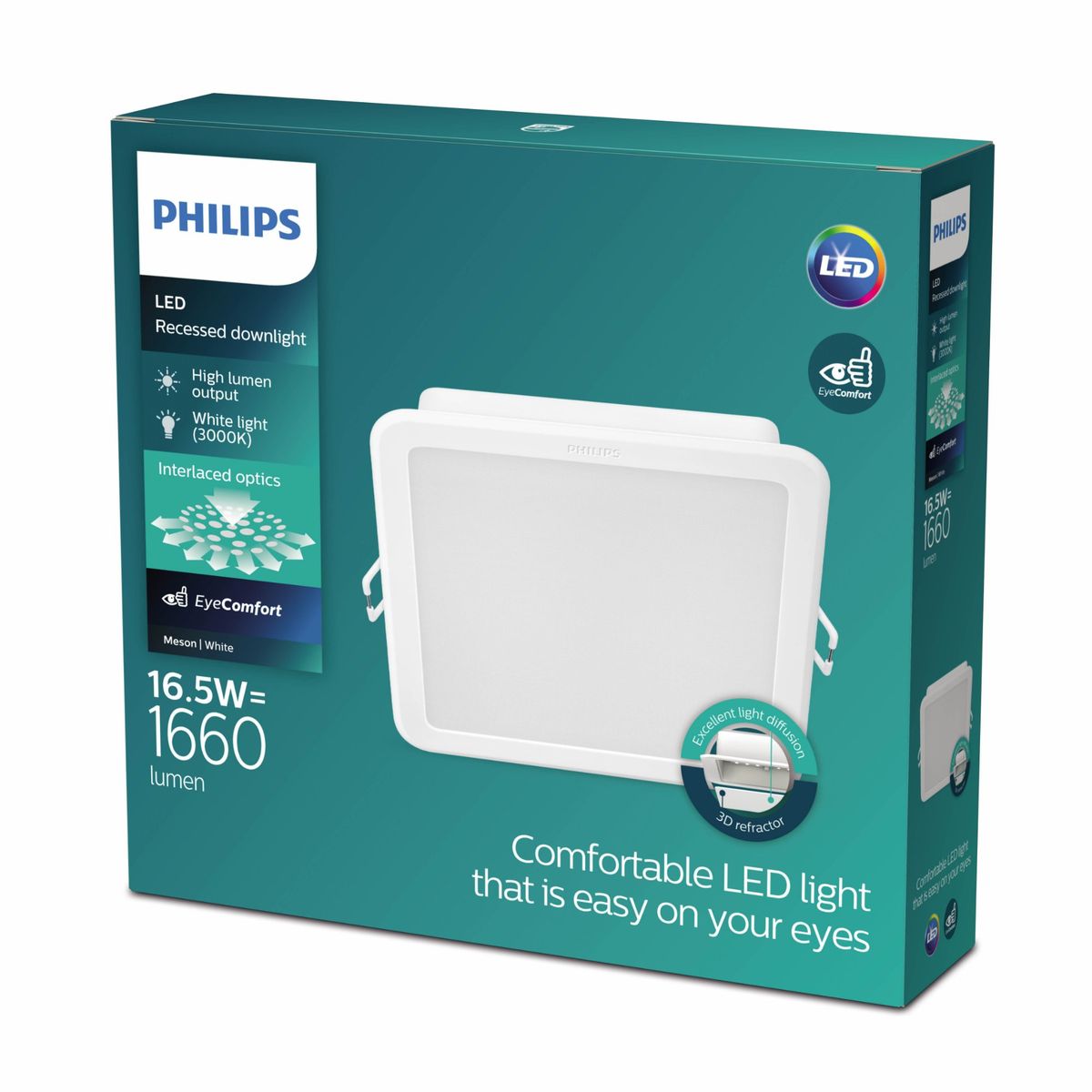 Philips - 59467 MESON 150 16.5W 30K WH SQ recessed