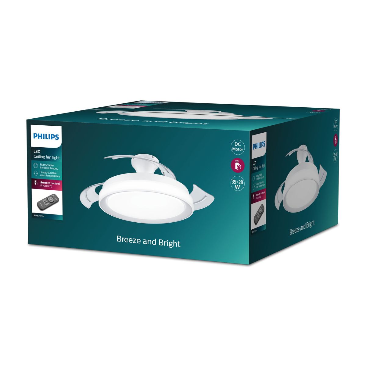 Philips - Bliss DC Fan ceiling 28W+35W TW White