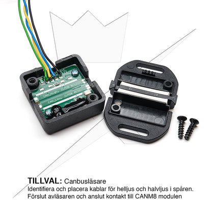 CANM8 – Styrströmssignal till Extraljus 12V