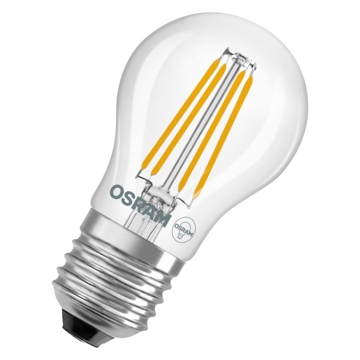 OSRAM LED-LAMPA RUND KLAR (40) E27 DIM | 3,4W
