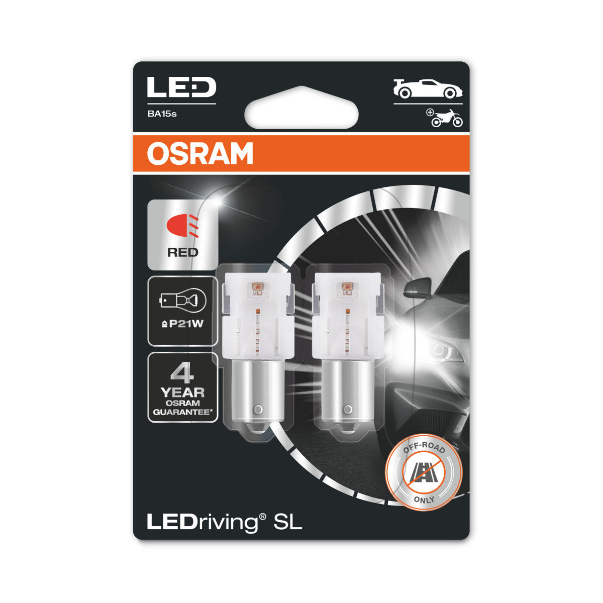 OSRAM LEDriving SL - Off-road P21W - röd