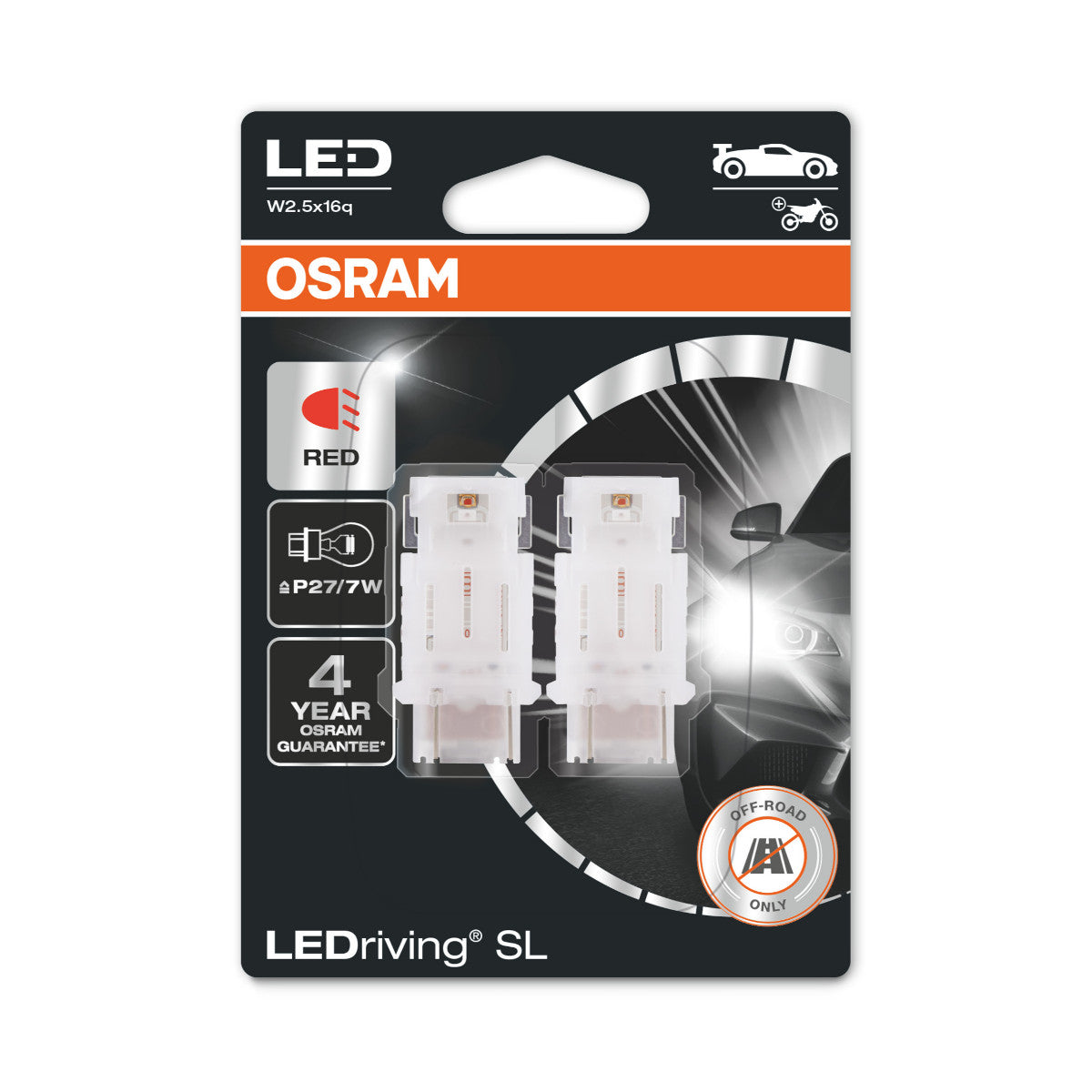 OSRAM LEDriving SL - Off-road P27-7W - röd