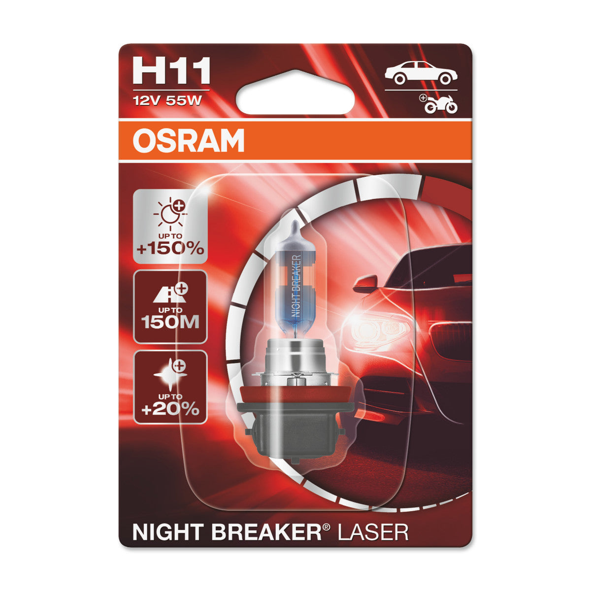 OSRAM NIGHT BREAKER® LASER H11 Singel Blister