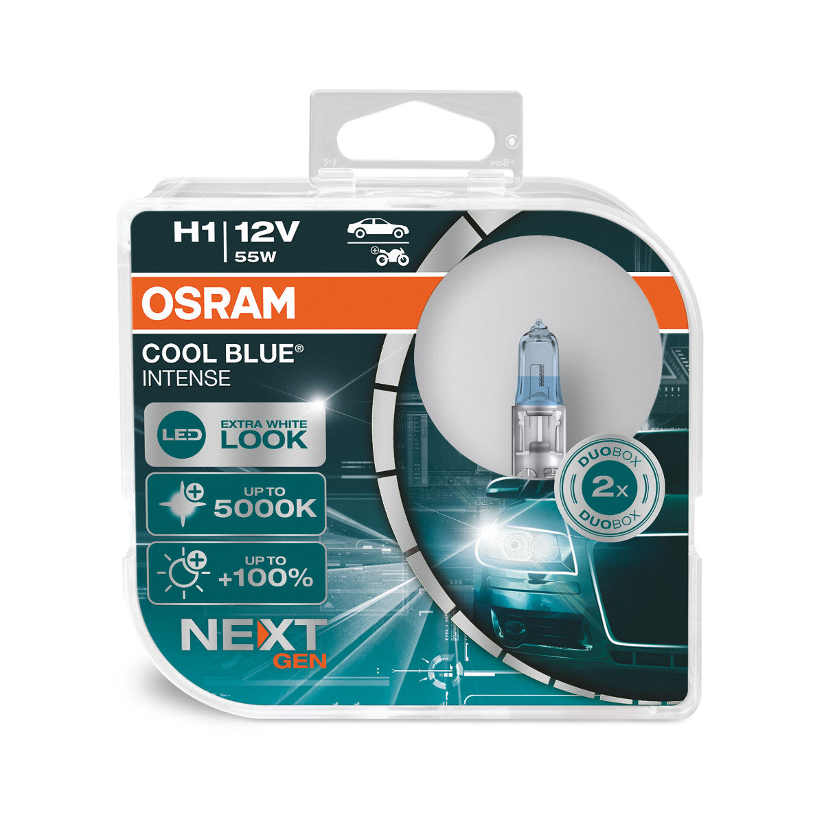 OSRAM - H1 Halogenstrålkastarlampa - Duo box - 2-PACK