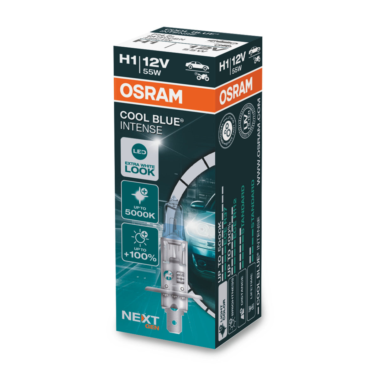 OSRAM - H1 Halogenstrålkastarlampa - Folding box - 1-PACK