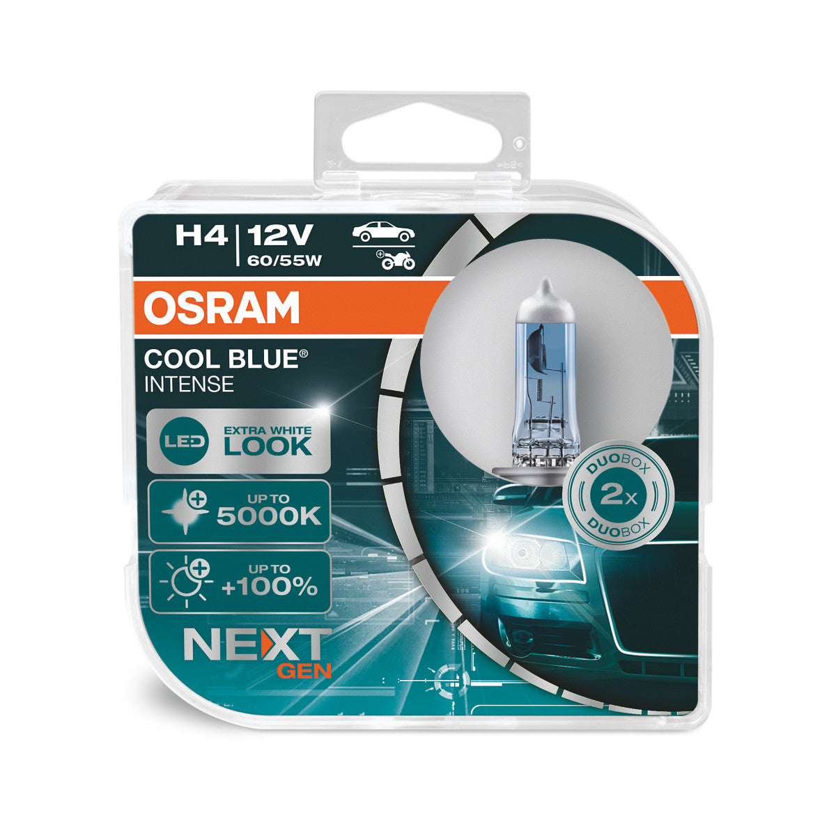 OSRAM - H4 Halogenstrålkastarlampa - Duo box - 2-PACK