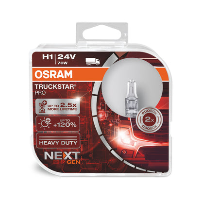 OSRAM TRUCKSTAR PRO - H1 Halogenstrålkastarlampa - 2-PACK