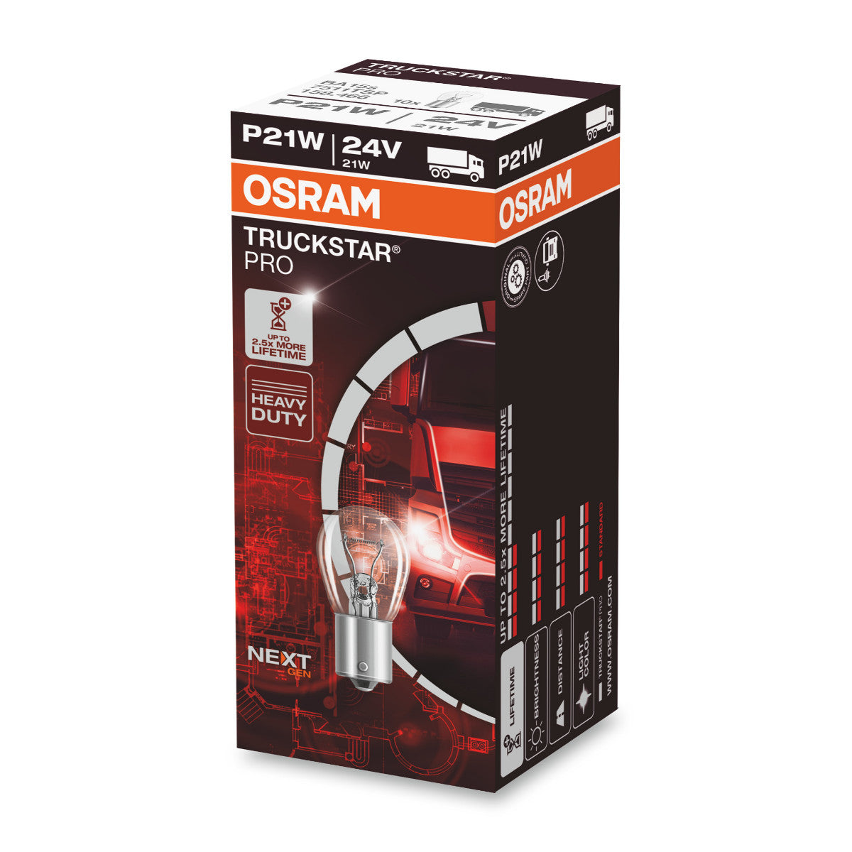 OSRAM TRUCKSTAR PRO - P21W Extraljuslampa