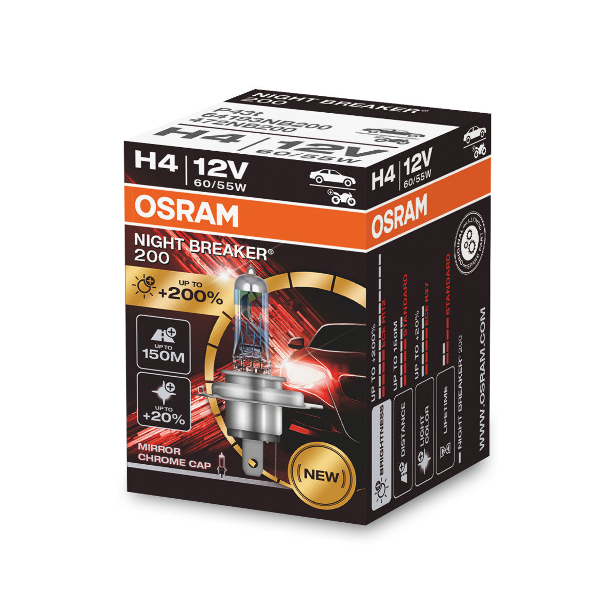 OSRAM NIGHT BREAKER 200 - H4 - 1-pack