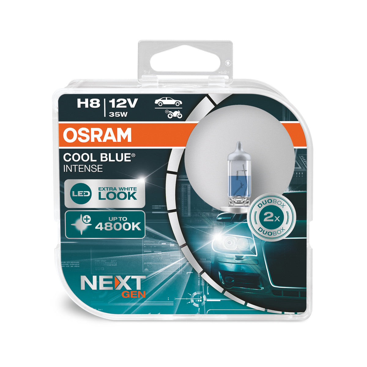 OSRAM - H8 Halogenstrålkastarlampa - 2-PACK