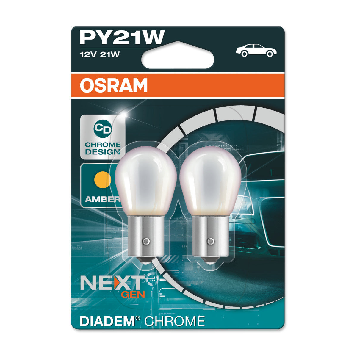 OSRAM DIADEM CHROME - PY21W Extraljuslampa