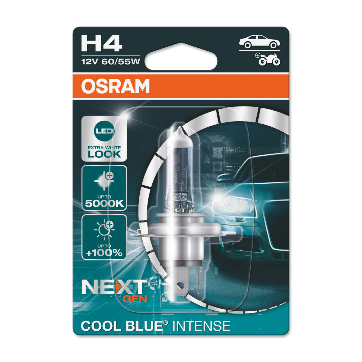 OSRAM - H4 Halogenstrålkastarlampa - Singel blister - 1-PACK