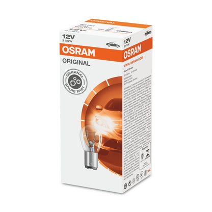 OSRAM ORIGINAL - METAL BASE - P21-5W Extraljuslampa - BA15d